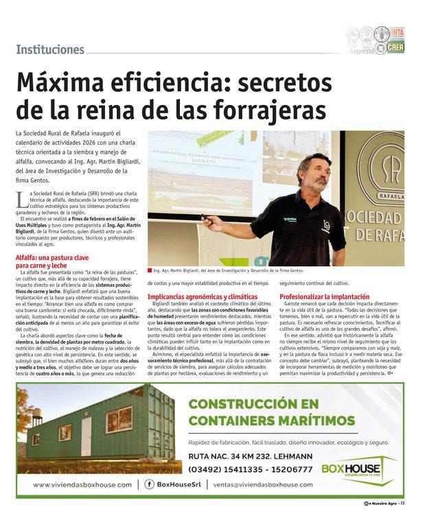 REVISTA NUESTRO AGRO MARZO 2026 N° 388 - página 15