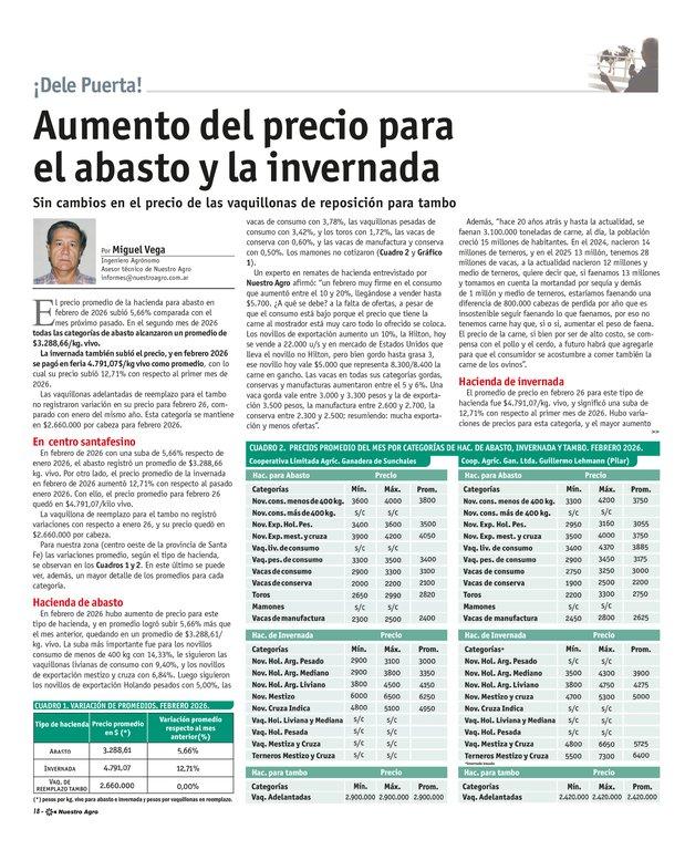 REVISTA NUESTRO AGRO MARZO 2026 N° 388 - página 18