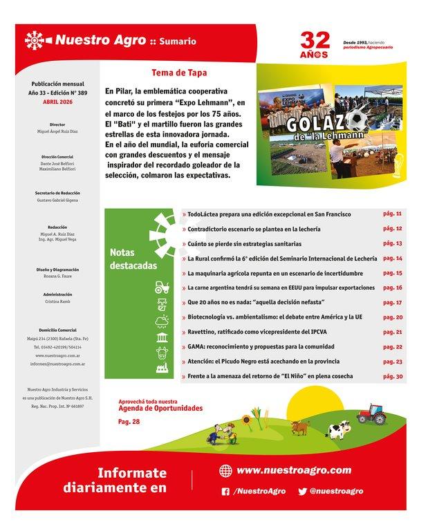 REVISTA NUESTRO AGRO ABRIL 2026 N° 389 - página 5