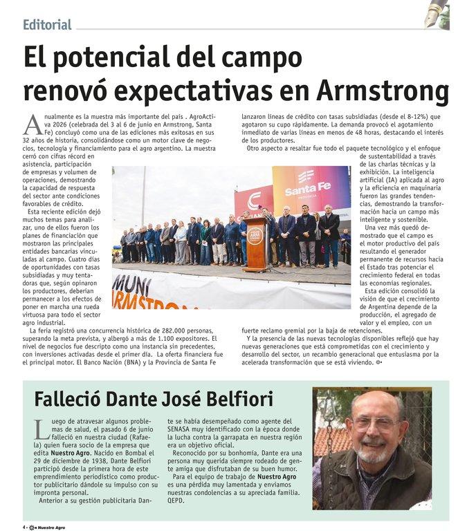 REVISTA NUESTRO AGRO JUNIO 2026 N° 391 - página 4