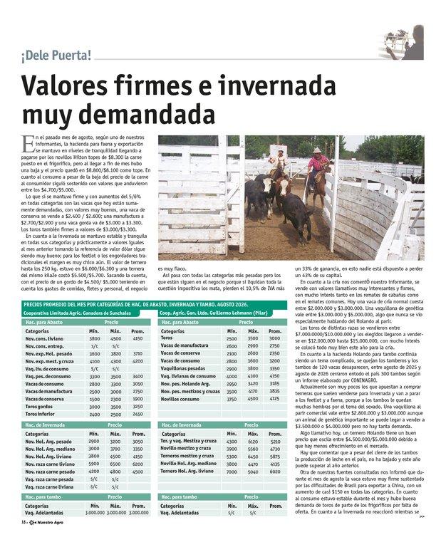 REVISTA NUESTRO AGRO SEPTIEMBRE 2026 N° 394 - página 18