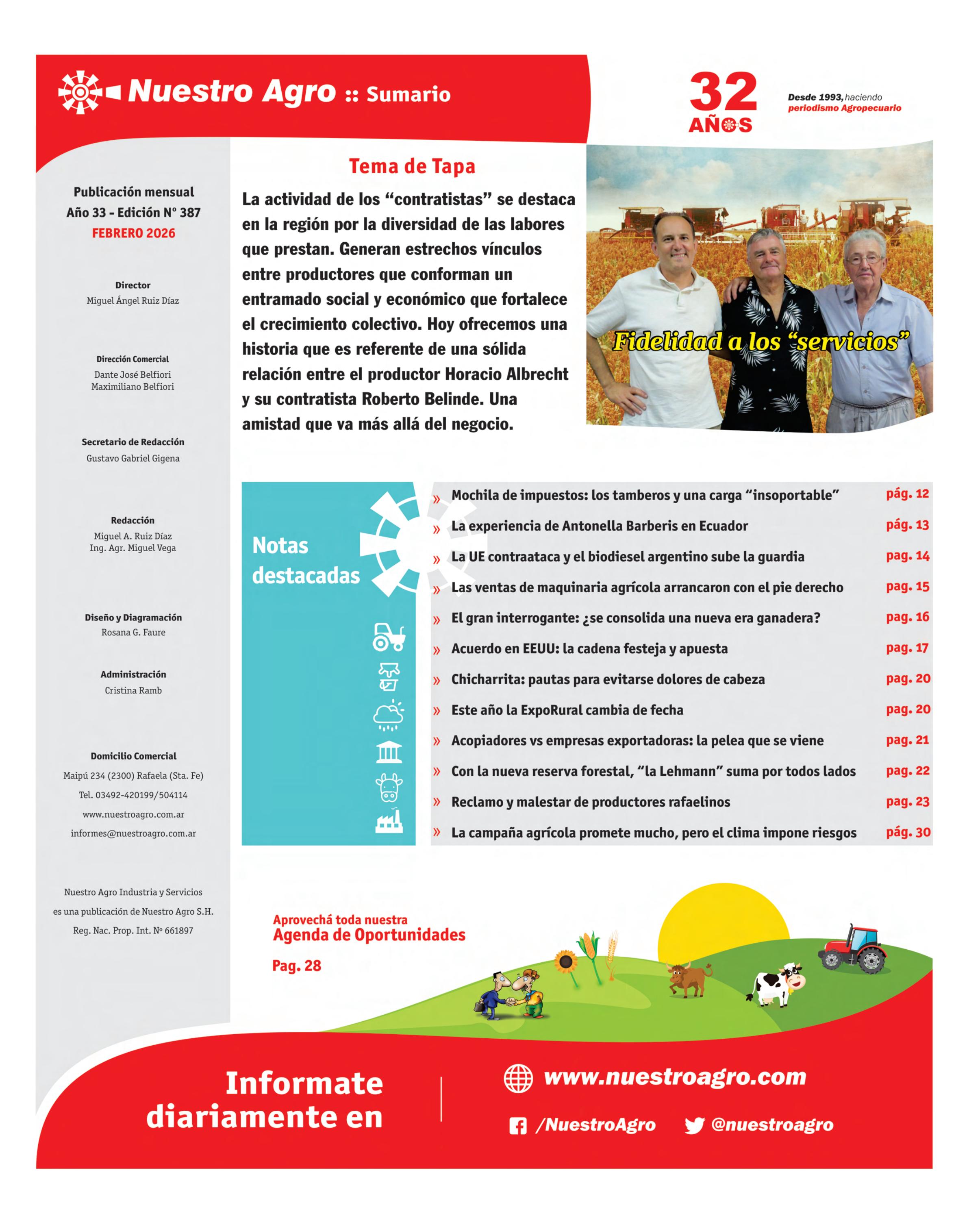 REVISTA NUESTRO AGRO FEBRERO 2026 N° 387 - página 5